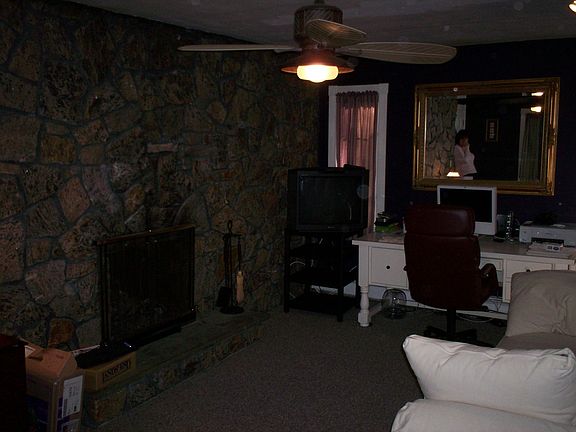 Family Room W/Stone Wall Fireplace