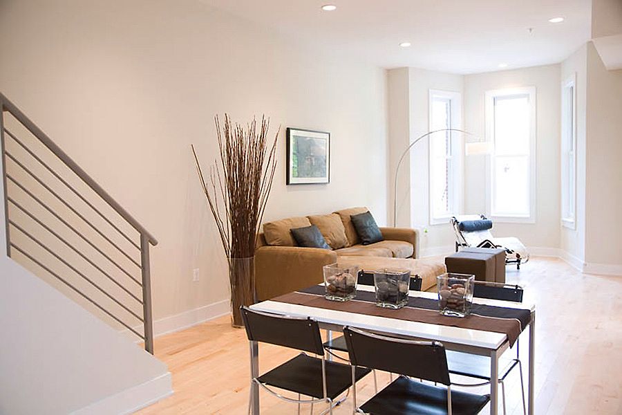 Open-concept dining area connects seamlessly with the kitchen and living space, offering a warm and inviting atmosphere.
