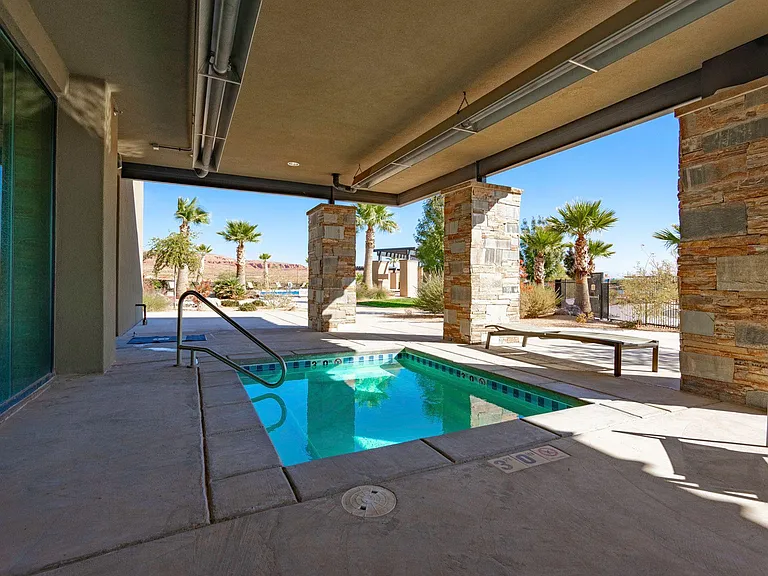 Covered outdoor hot tub