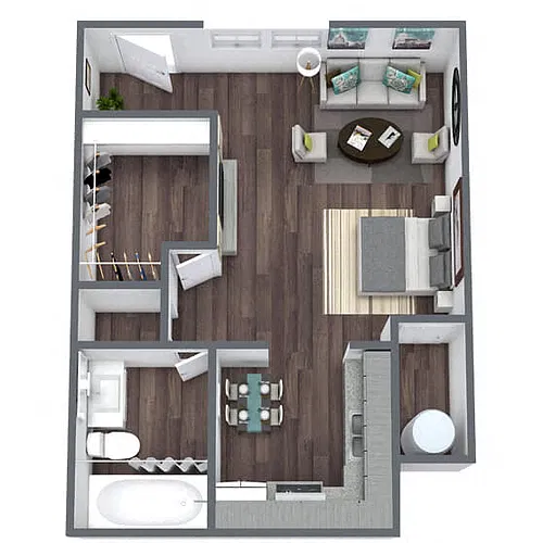 Floor plan S4: 0 Bed 1 Bath