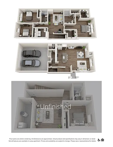Floor plan Riva (unfinished basement)