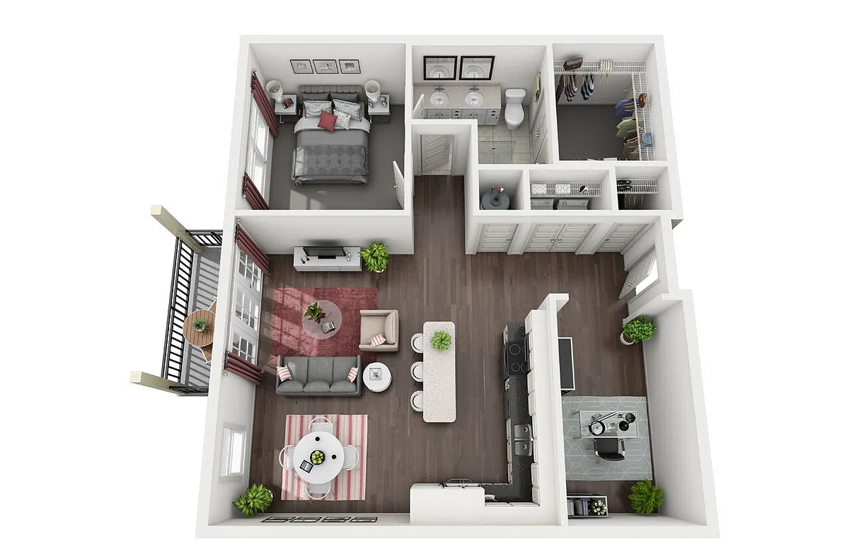 Floor plan A3 - 1 bed 1 bth (4764a3)
