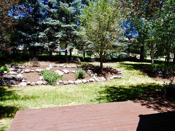 Backyard deck and garden