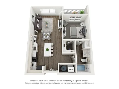 Floor plan 1B1N