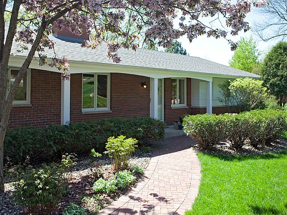 Brick walk to front porch