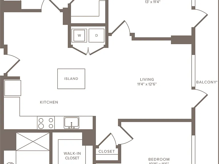 B7a -2x2 floor plan Linea Midtown