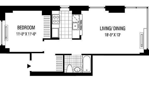 2nd image of 2 Gold St APT 2701