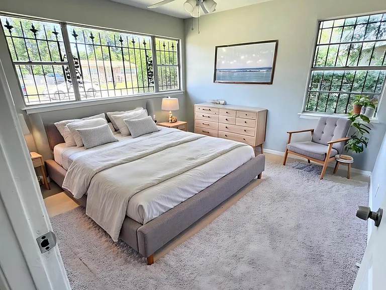 Staged bedroom