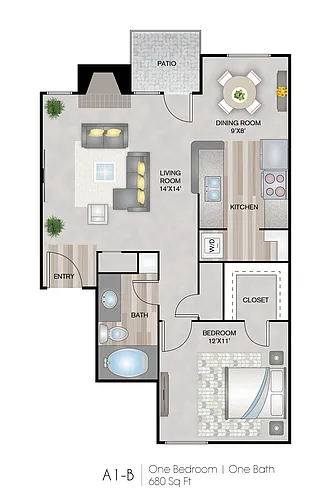 Floor plan A1-B