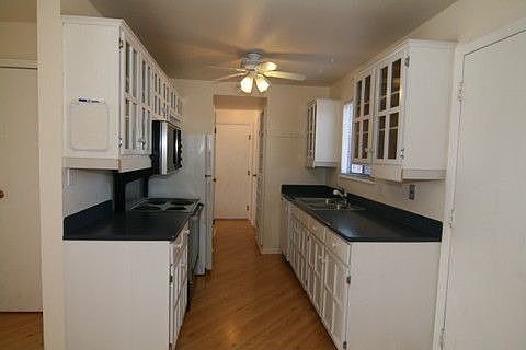 Hardwood floors, Corian countertops