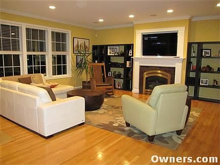 Living Rm w/ new Fireplace and Mantle