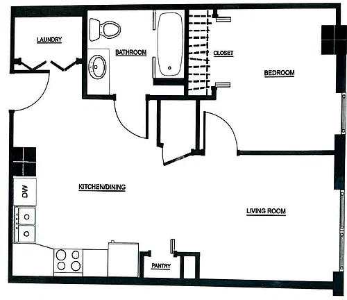 Floor plan 1 Bedroom