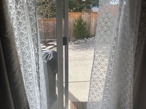 View to patio from suite