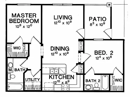 Floor plan B1- 2X2