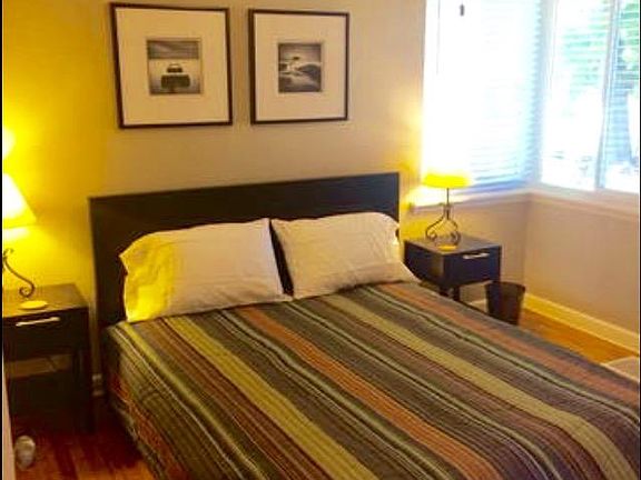 One of two bedrooms on the main floor