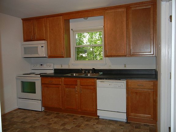 New cabinets, countertop.