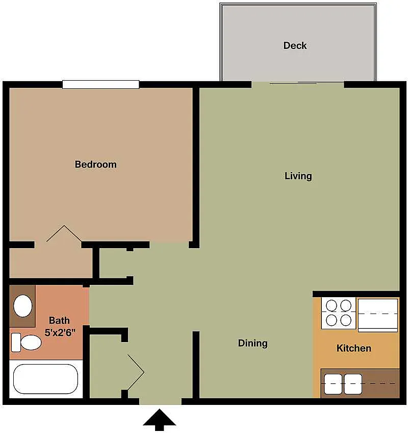 Floor plan 1 Bedroom Balcony