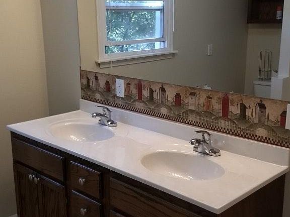 Large double sink vanity
