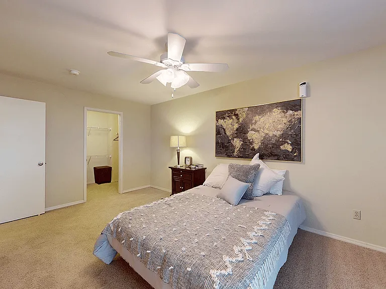 Cozy Bedroom with Carpeting