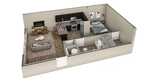 Floor plan Studio Haven Summit