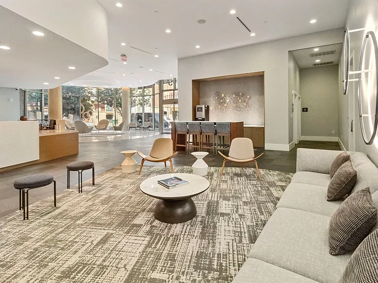 Comfortable seating areas in our lobby, a great place to get work done