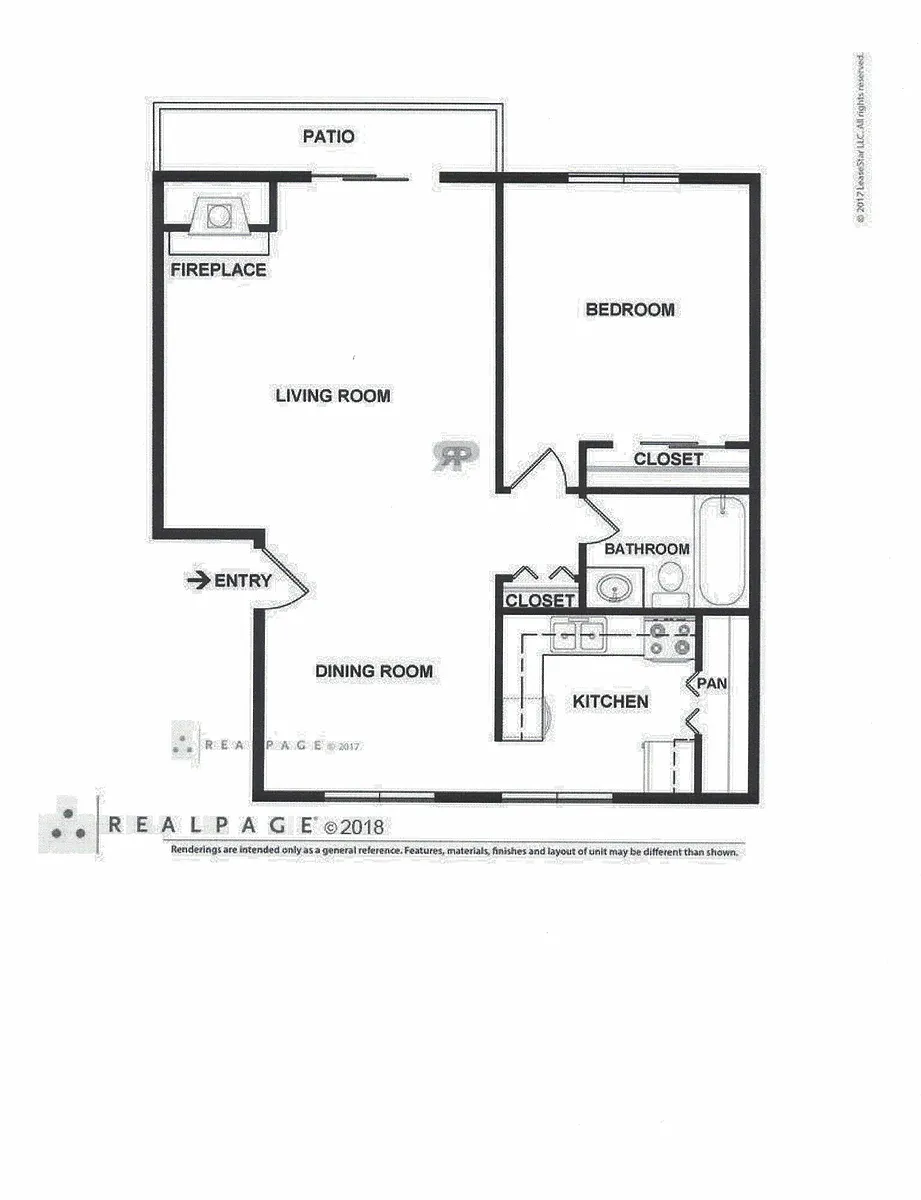 Floor plan 1x1 Units