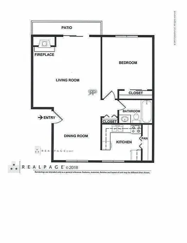 Floor plan 1x1F Units