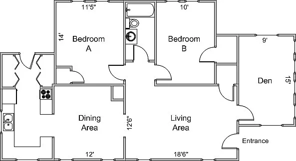 2 bed, 1.0 bath, 1368 sqft, $2,295 — Photo 4