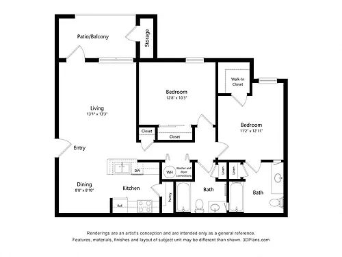 Floor plan Two Bedroom