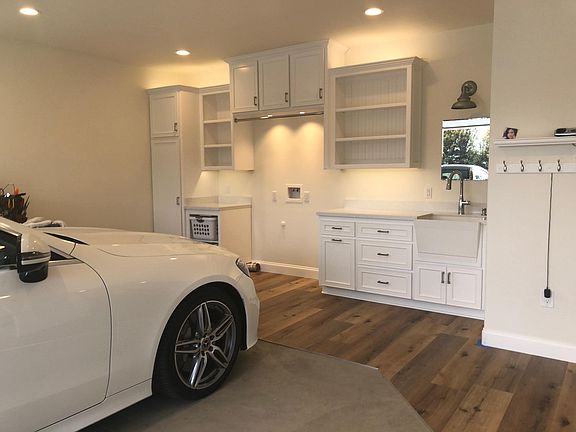 laundry room with high end custom cabinets