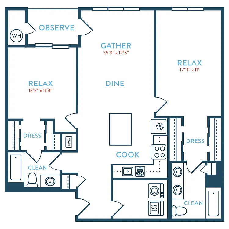 Floor plan 1269 Tea House B13