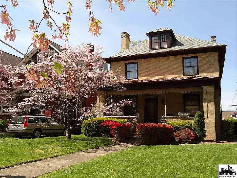 Front of the house, old landscaping.