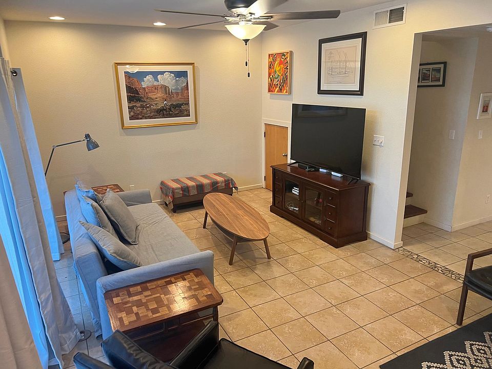 Living room, with 55 inch roku TV. Watch your favorite app. sofa converts to bed.