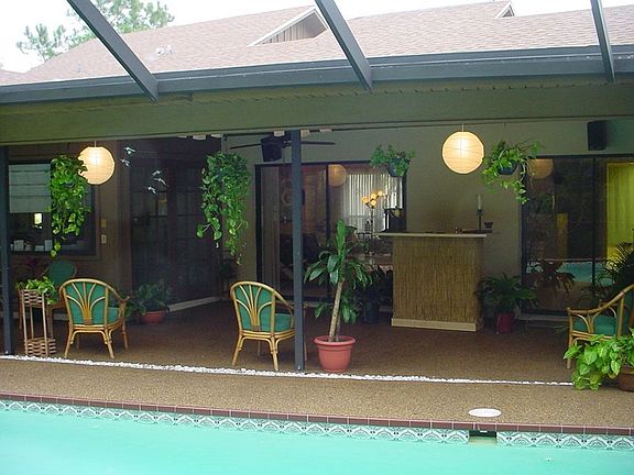 Patio and pool.