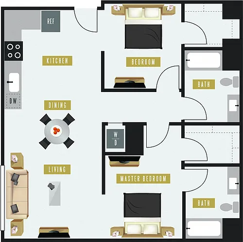 Floor plan D4 (East Building)
