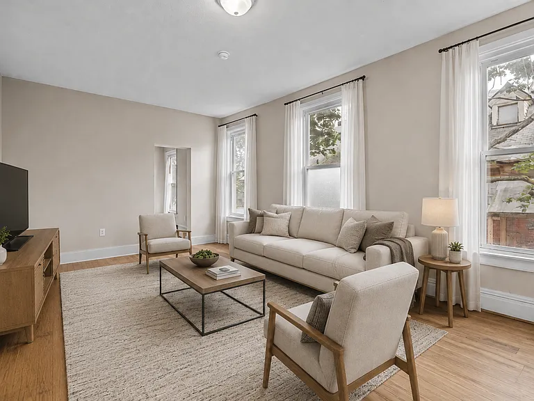 Virtually staged Living Room