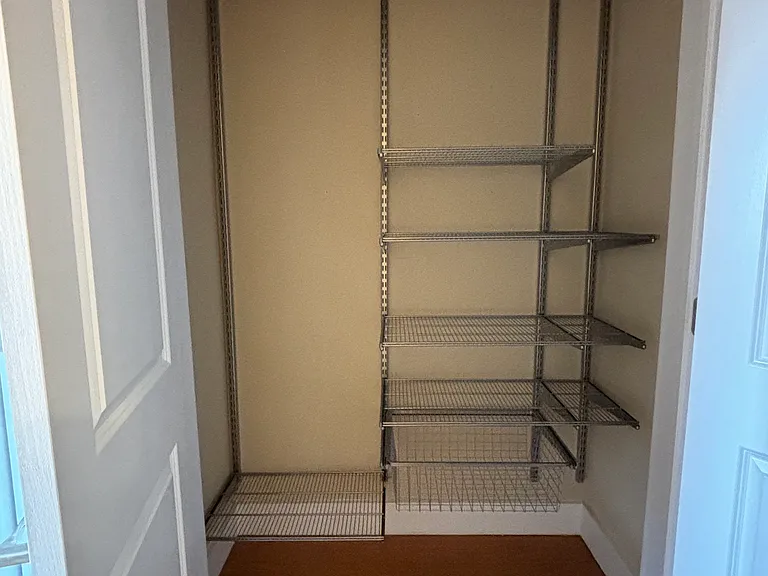 Closet #2: Large hallway closet with customizable Elfa storage system.