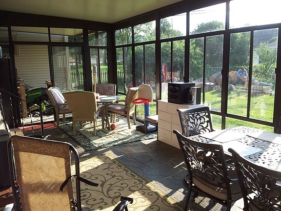 Spacious sunroom.