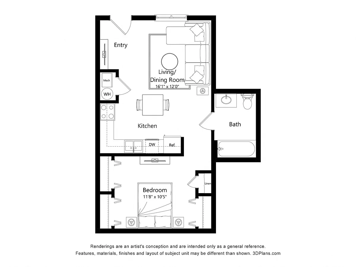 Floor plan Arden 1A