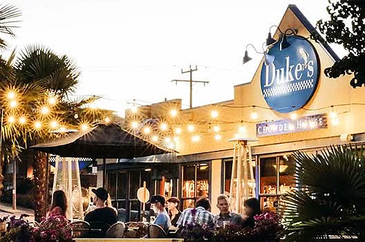 Duke's seafood is about 2 blocks toward away toward Green Lake Park.