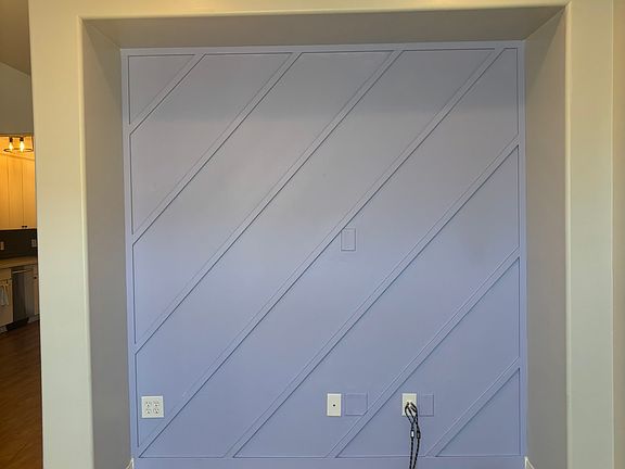 Tasteful accent walls throughout