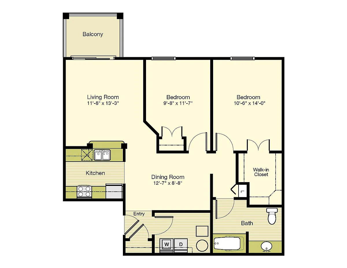 Floor plan B1x1