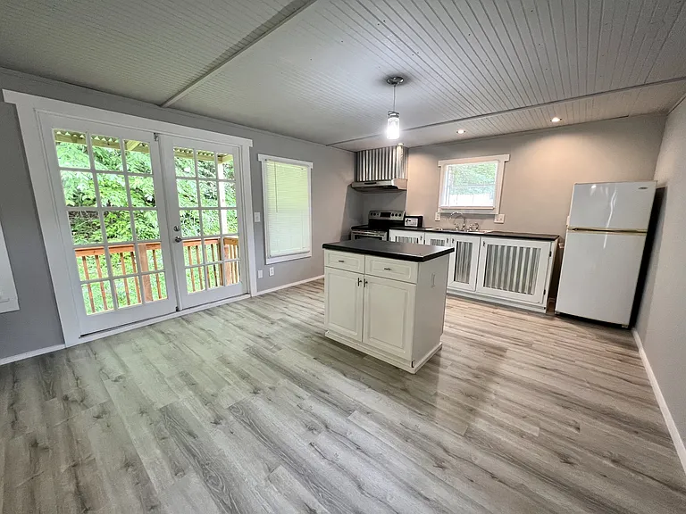 Kitchen with Doors to Deck