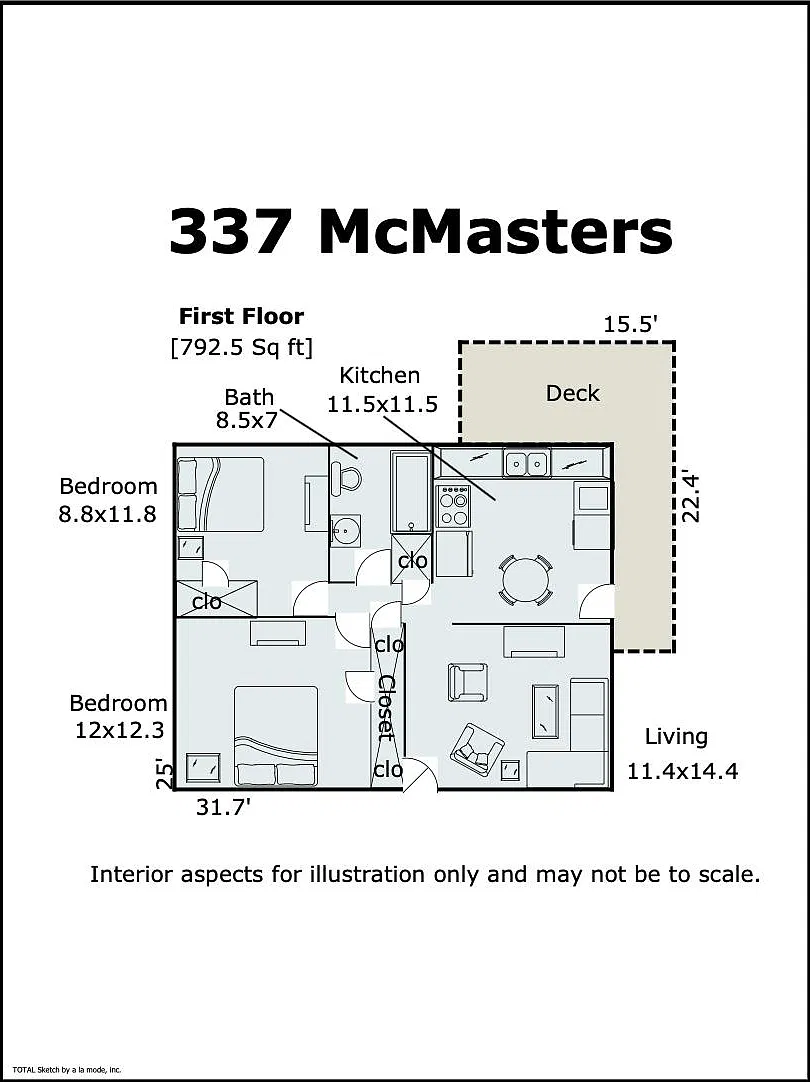 2 bed, 800 sqft, $1,900 — Photo 3