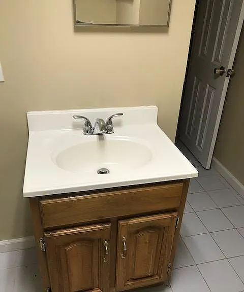 sink in bathroom basement