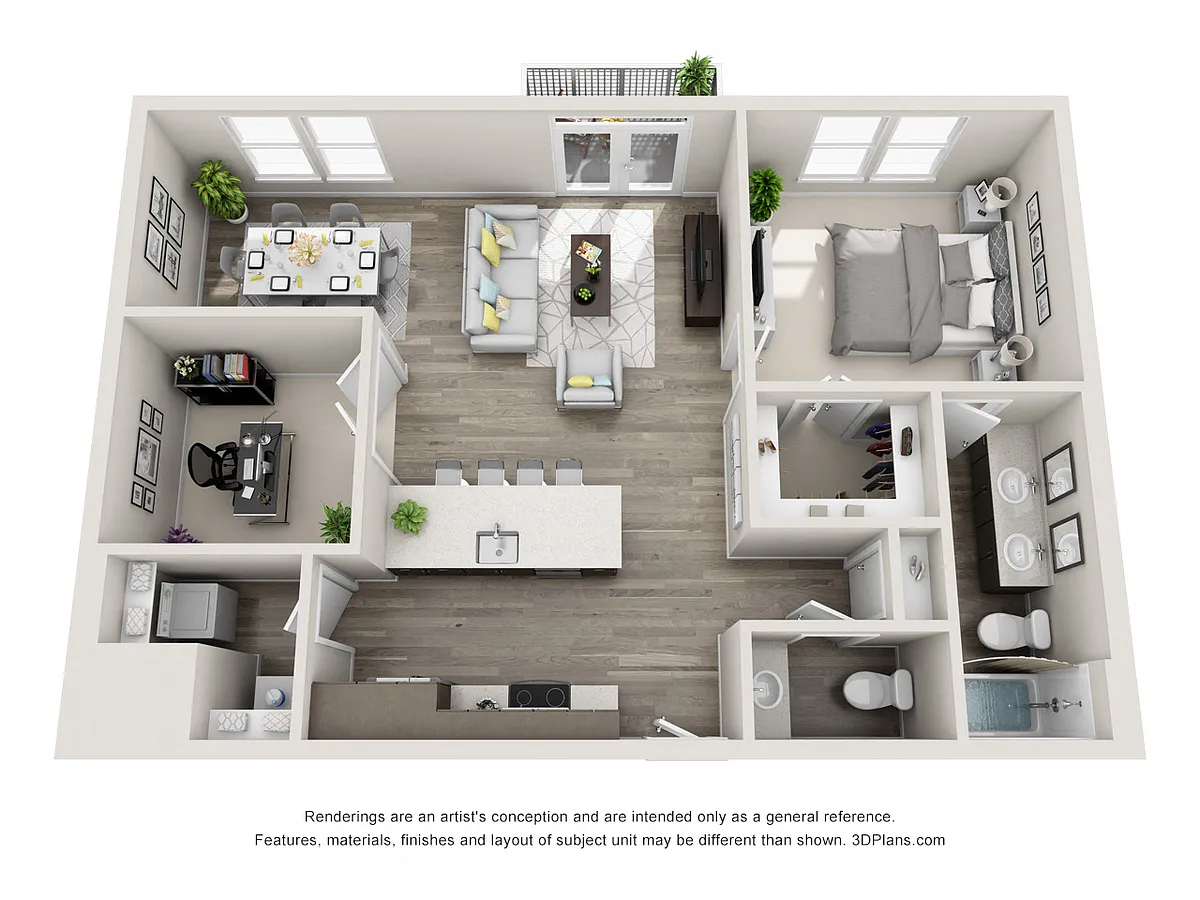 Floor plan Juliet with Den