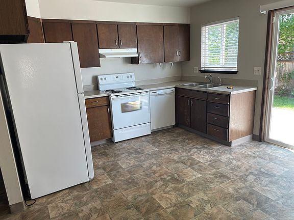 Kitchen opens to patio
