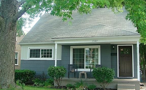 Front with cement porch