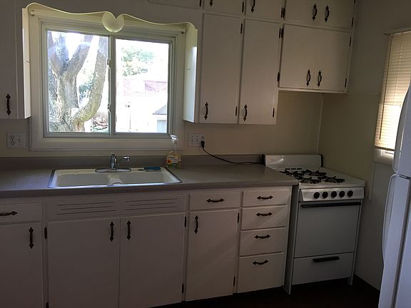 Lots of kitchen storage. Gas stove