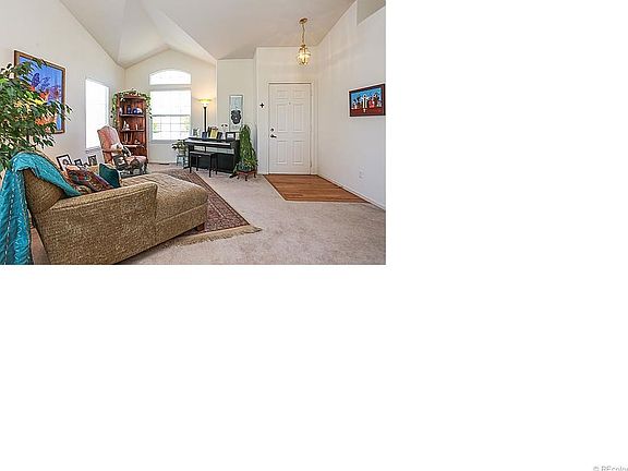 Living room with high ceilings